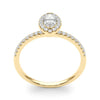 Marquise Cut Halo Pavé Engagement Ring DiamondStatus