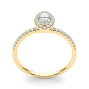 Marquise Cut Halo Pavé Engagement Ring