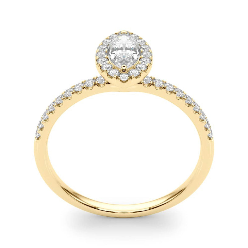 Marquise Cut Halo Pavé Engagement Ring