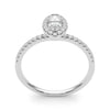 Marquise Cut Halo Pavé Engagement Ring DiamondStatus
