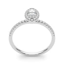 Marquise Cut Halo Pavé Engagement Ring