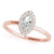 Marquise Cut Halo Engagement Ring