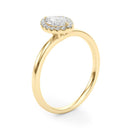 Marquise Cut Halo Engagement Ring