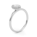 Marquise Cut Halo Engagement Ring