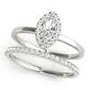 Marquise Cut Halo Engagement Ring DiamondStatus