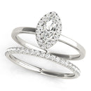 Marquise Cut Halo Engagement Ring