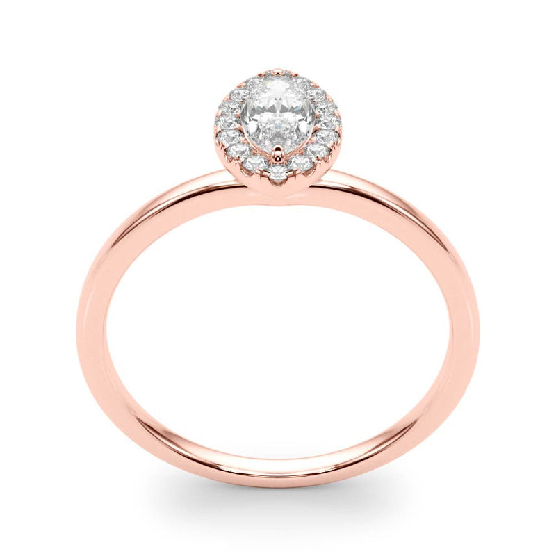 Marquise Cut Halo Engagement Ring