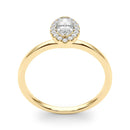 Marquise Cut Halo Engagement Ring