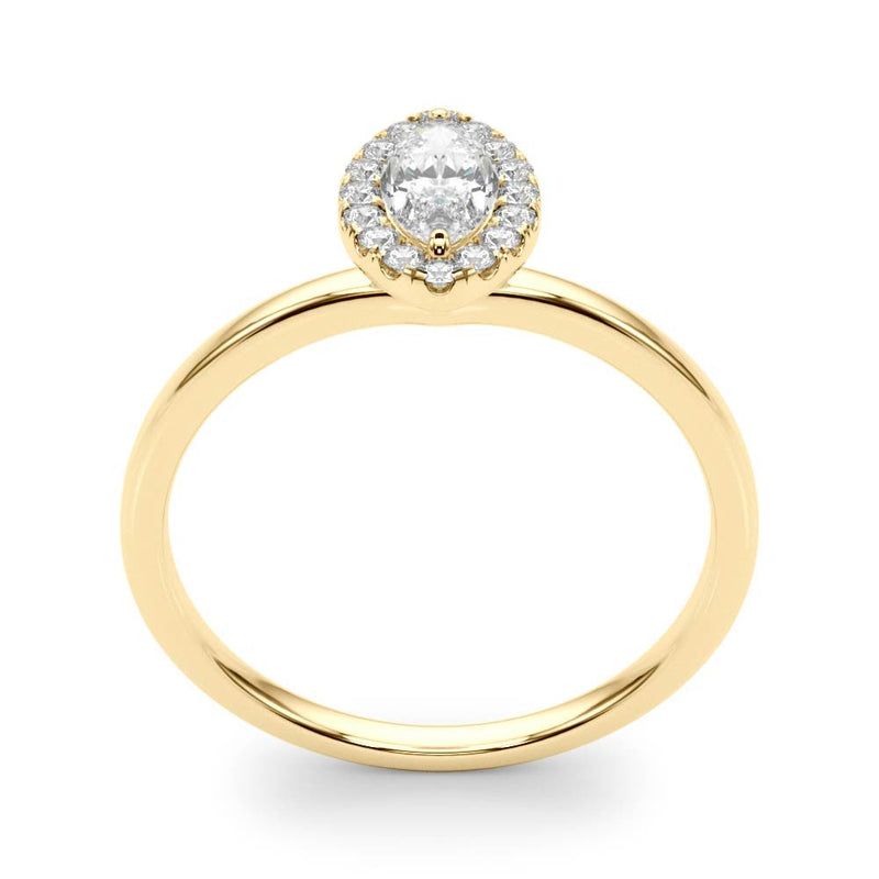 Marquise Cut Halo Engagement Ring