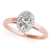 Oval Cut Halo Engagement Ring DiamondStatus