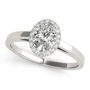Oval Cut Halo Engagement Ring