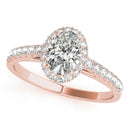 Oval Cut Halo Pavé Engagement Ring