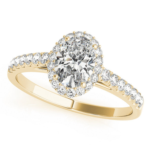 Oval Cut Halo Pavé Engagement Ring