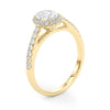 Oval Cut Halo Pavé Engagement Ring DiamondStatus