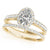 Oval Cut Halo Pavé Engagement Ring