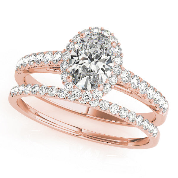 Oval Cut Halo Pavé Engagement Ring