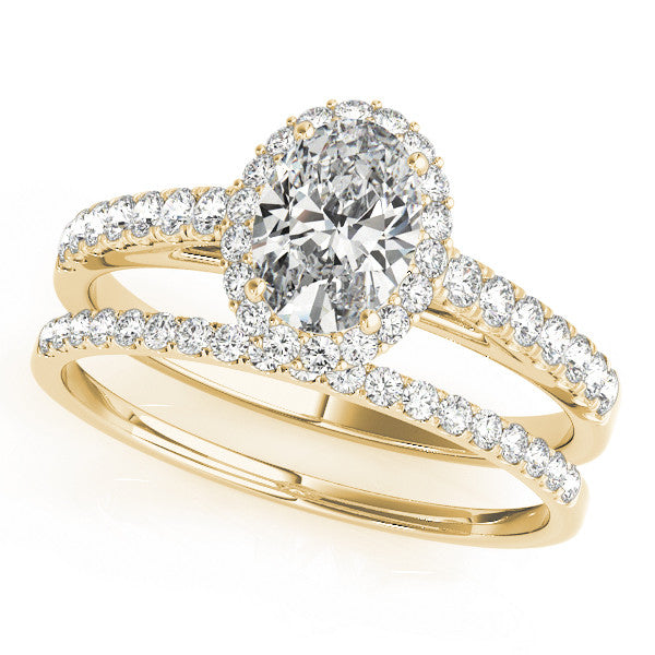 Oval Cut Halo Pavé Engagement Ring
