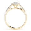 Oval Cut Halo Pavé Engagement Ring DiamondStatus