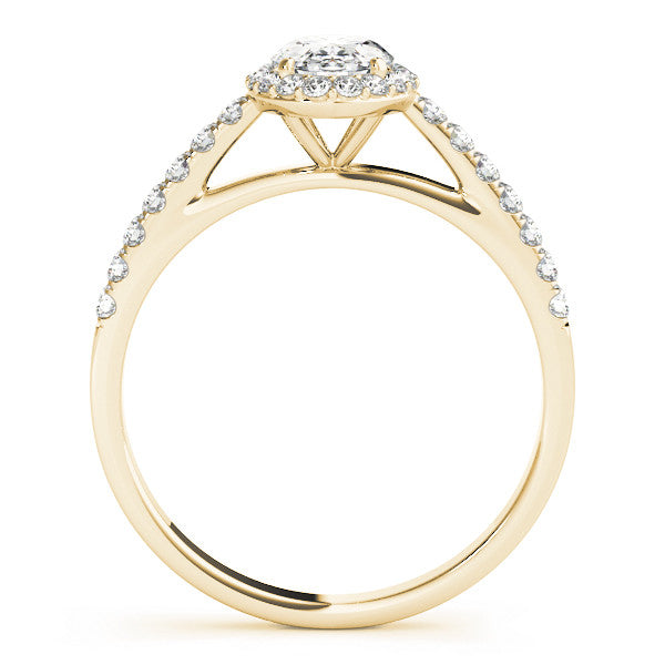 Oval Cut Halo Pavé Engagement Ring