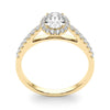 Oval Cut Halo Pavé Engagement Ring DiamondStatus