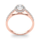 Oval Cut Halo Pavé Engagement Ring