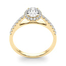 Oval Cut Halo Pavé Engagement Ring