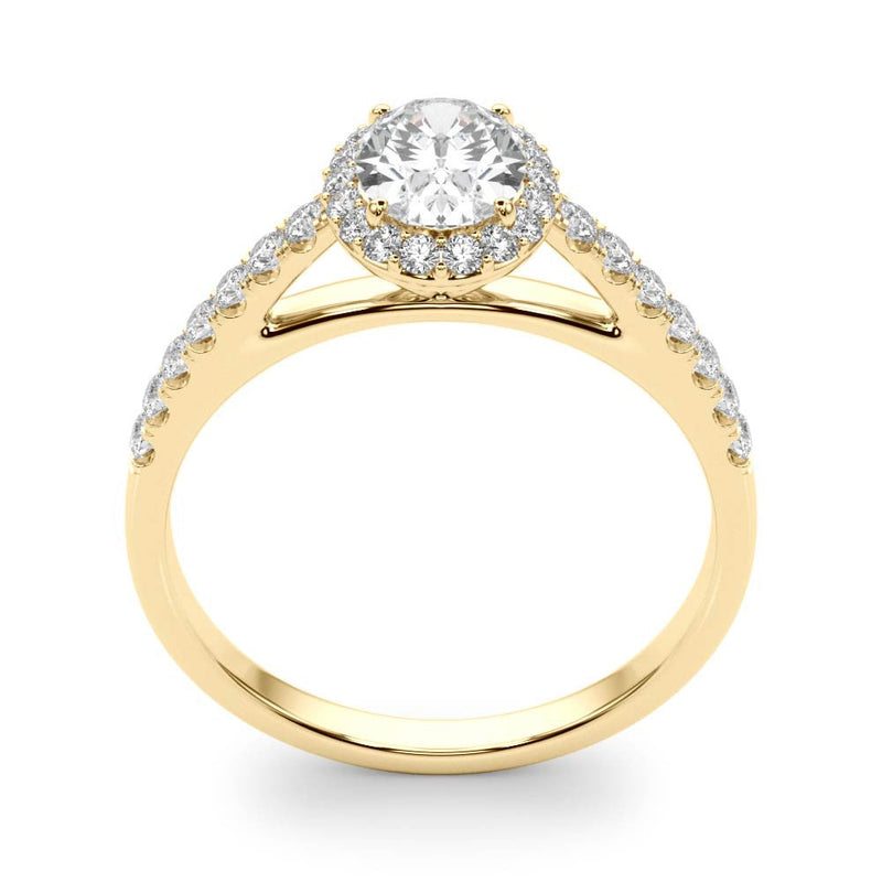 Oval Cut Halo Pavé Engagement Ring