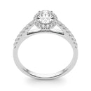 Oval Cut Halo Pavé Engagement Ring