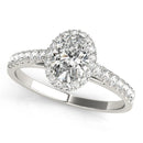 Oval Cut Halo Pavé Engagement Ring