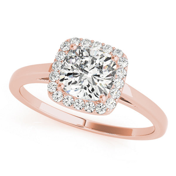 Cushion Cut Halo Engagement Ring