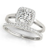 Cushion Cut Halo Engagement Ring DiamondStatus