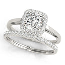Cushion Cut Halo Engagement Ring