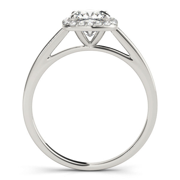 Cushion Cut Halo Engagement Ring