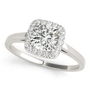 Cushion Cut Halo Engagement Ring