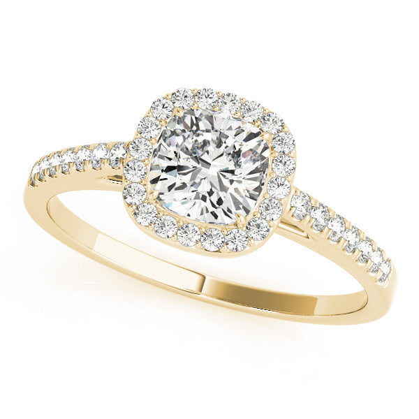 Cushion Cut Halo Pavé Engagement Ring
