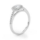 Cushion Cut Halo Pavé Engagement Ring