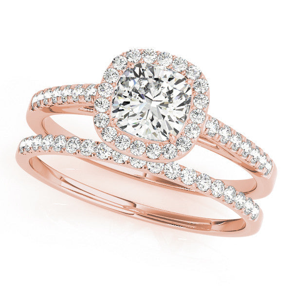 Cushion Cut Halo Pavé Engagement Ring