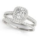 Cushion Cut Halo Pavé Engagement Ring