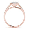 Cushion Cut Halo Pavé Engagement Ring DiamondStatus