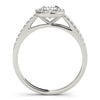 Cushion Cut Halo Pavé Engagement Ring DiamondStatus