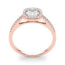 Cushion Cut Halo Pavé Engagement Ring