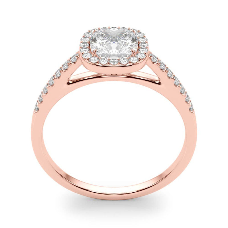 Cushion Cut Halo Pavé Engagement Ring