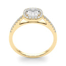 Cushion Cut Halo Pavé Engagement Ring