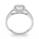 Cushion Cut Halo Pavé Engagement Ring