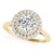 Round Cut Double Halo Engagement Ring