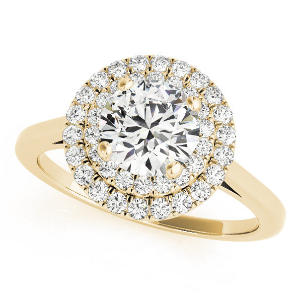Round Cut Double Halo Engagement Ring