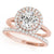 Round Cut Double Halo Engagement Ring