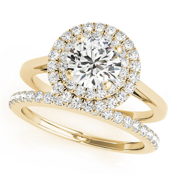Round Cut Double Halo Engagement Ring