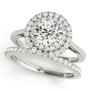 Round Cut Double Halo Engagement Ring