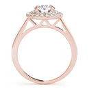 Round Cut Double Halo Engagement Ring